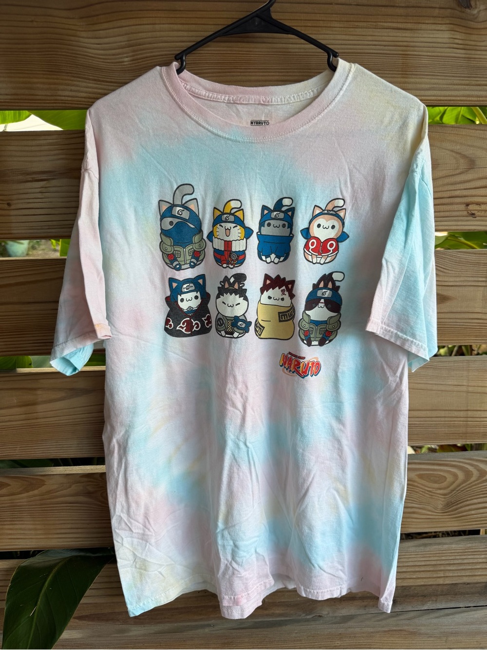 Tie-Dye Character Tee - Pastel Pink & Blue